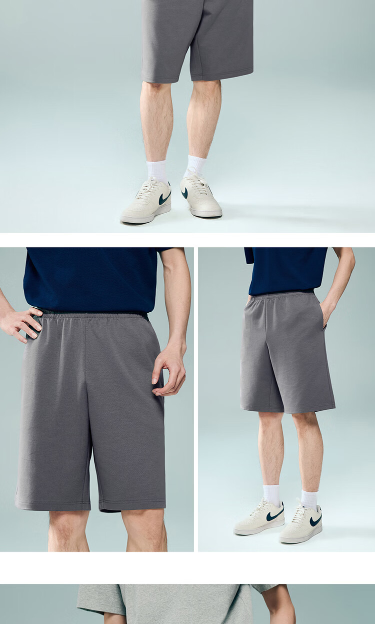 Giordano Men's Summer New Black Technology Cooling Antibacterial Sun Protection Elastic Waist Casual Shorts 13106212 19