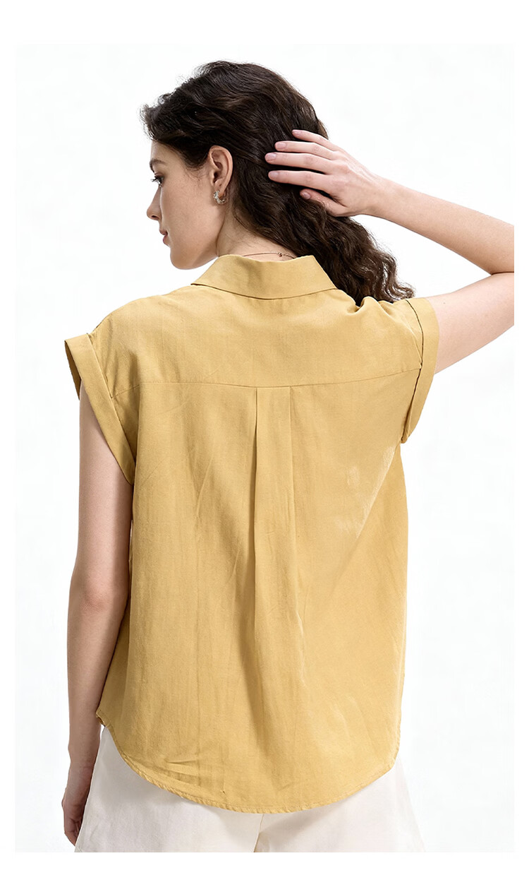 ENC Relaxed Fit Short Sleeve Shirt Gentle Elegant Casual Loose Versatile Women's Summer Slimming Top 20