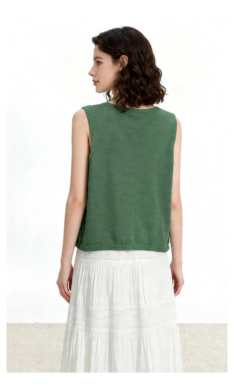 ENC Forest Style Relaxed Fit Vest Soft Brightening High-End Atmosphere Lenzing Tencel Versatile Loose Slimming Sleeveless Top 7