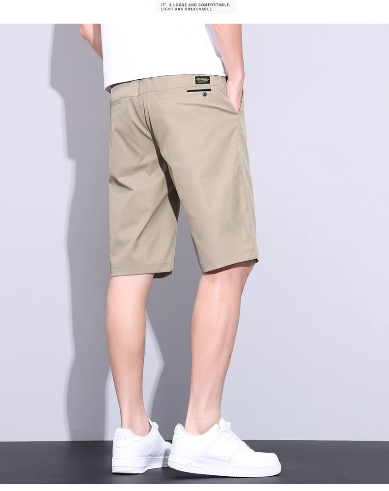ROMON Men's Ice Silk Quick-Dry Loose Straight Casual Five-Point Shorts Summer Thin Dark Gray Size 29 15