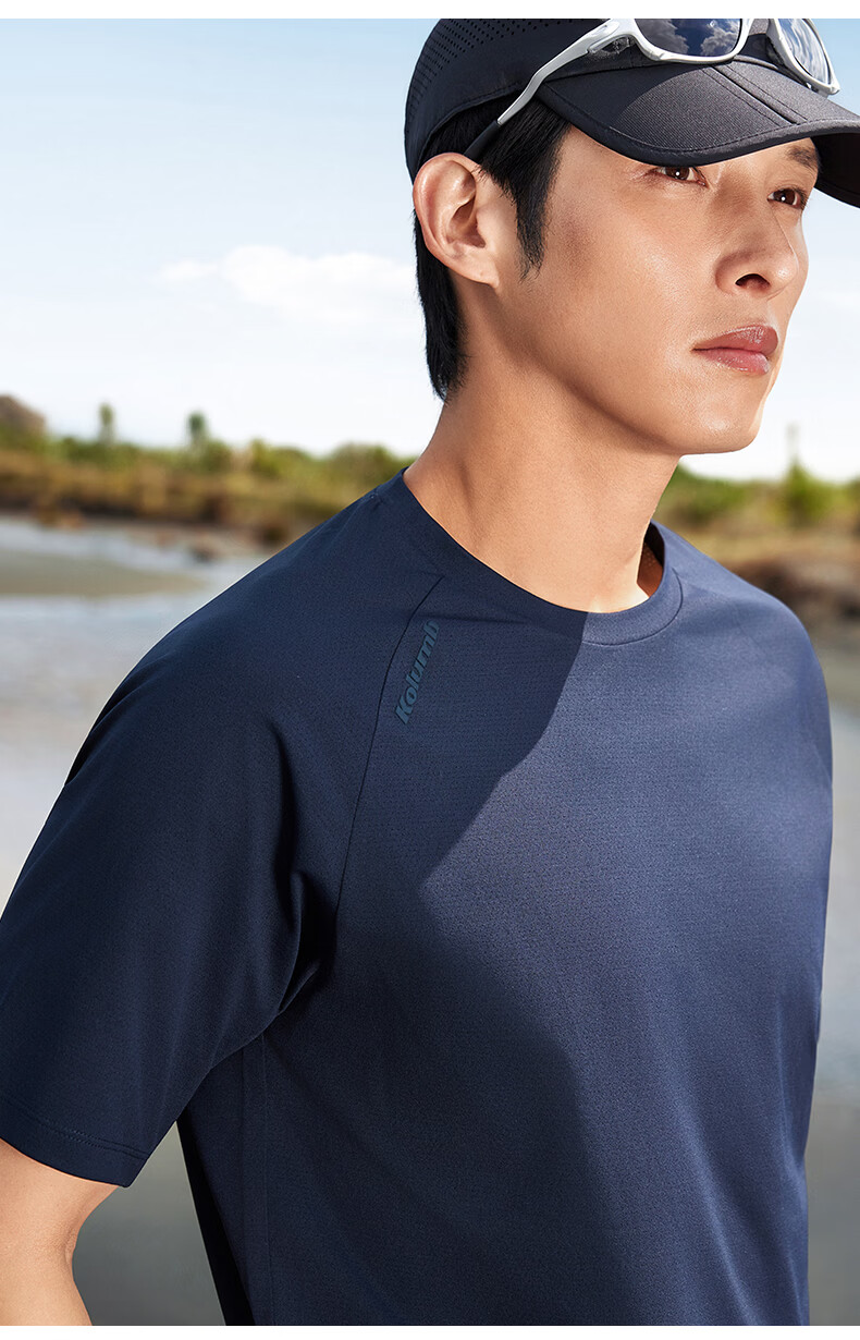Kolumb Moisture-Wicking Quick-Dry Hollow Jacquard Crew Neck Short Sleeve Nylon Spandex Commuting Running T-Shirt Frost Gray XL 18