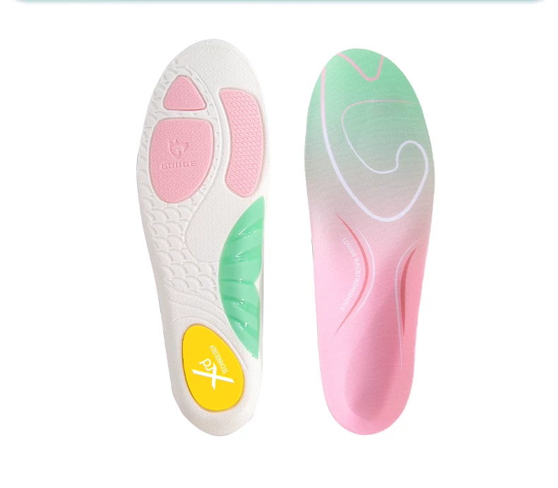Gouge Whale Mat Professional Arch Support Insoles, Flat Foot Correction Insoles, Black, Size 45-46, 1 Pair 16