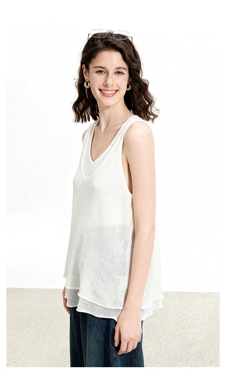 ENC Korean Style Colorblock Vest Women's Niche Strap Summer 2026 New Comfortable Breathable Simple Versatile Sleeveless Top 16