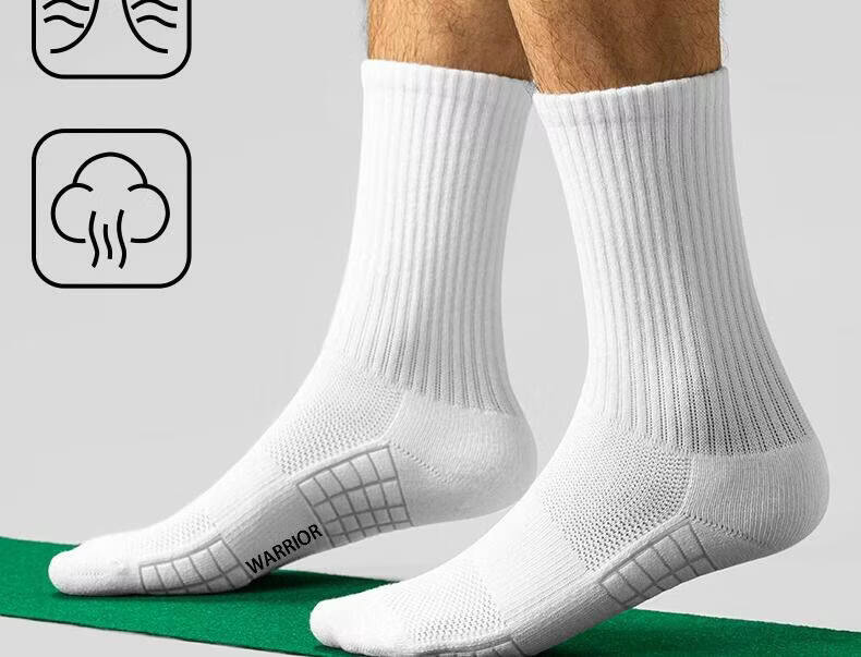 Warrior Sports Socks (6 Pairs) All-Season Running and Badminton Socks Unisex Odor-Resistant Sweat-Absorbing Casual and Basketball Socks 15