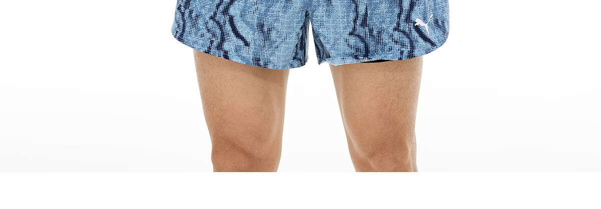PUMA Men's Two-in-One Quick-Dry Hydrophobic Yarn Sun-Protective Plaid Drawstring Chlorine-Resistant Beach Swim Shorts 15