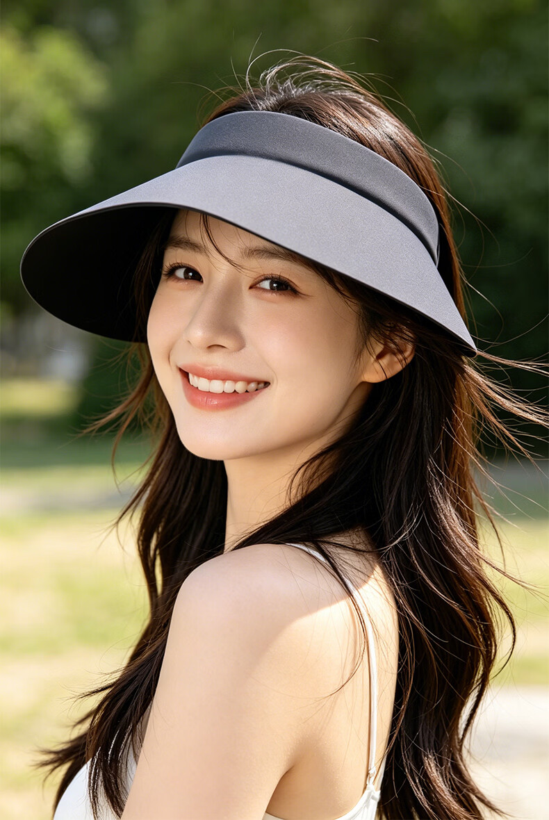 Miiow 2026 New Women's Sun Protection Hat Large Brim Summer Ice Silk Open-Top Sunshade Hat UV Protection Brightening Sun Hat 14