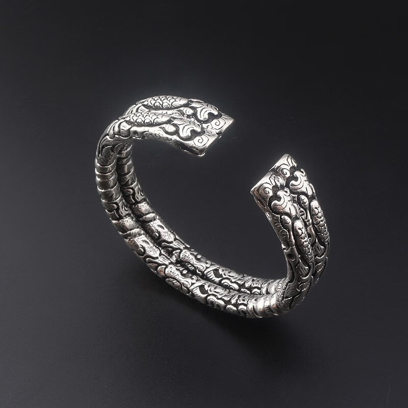 双响环沙海张铭恩张日山张会长同款手镯双龙头会响老