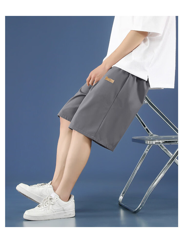 PLAYBOY Men's Ice Silk Shorts Summer Thin Breathable Loose Big Size Sports Basketball Quick-Dry Casual Five-Point Pants 15