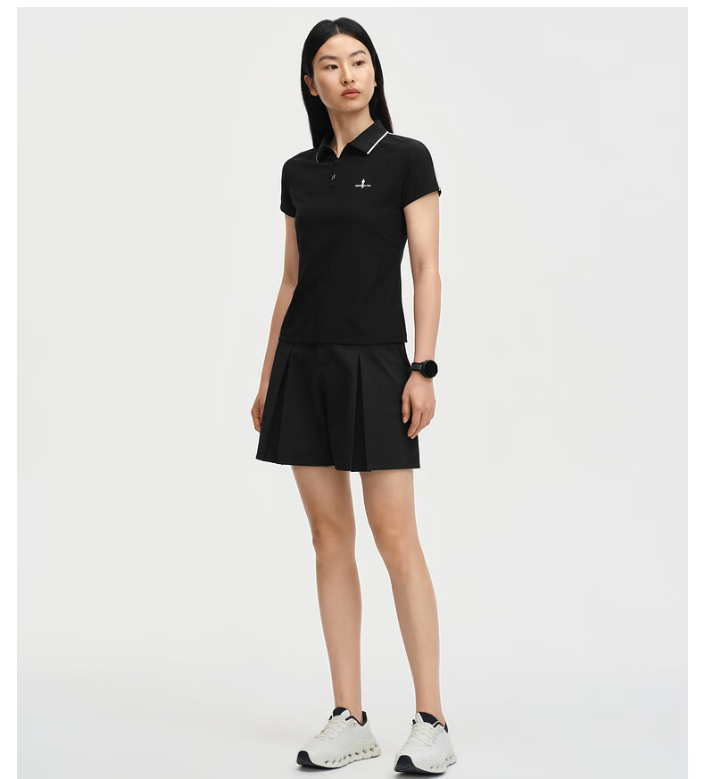 Biyinlefen [Sun Protection Quick-Dry Fabric] 2026 Spring Summer New Women's Casual Commuter Outdoor Polo Shirt with Turn-Down Collar and Short Sleeves 12