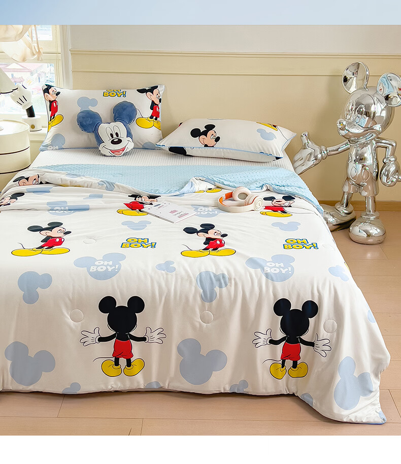 Disney Class A Knitted Cotton Dot Quilt Summer Cooling Blanket Air Conditioning Quilt Home Summer Quilt Machine Washable Thin Quilt for Naked Sleep Summer 11