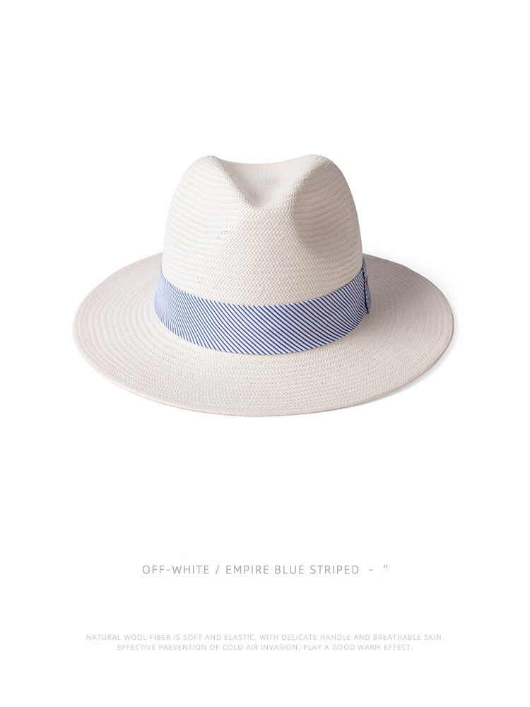 Mr DUCK Handmade Woven Panama Straw Hat Summer High-End Sunshade Hat for Men and Women Casual Beach Sun Protection Wide Brim Hat 25