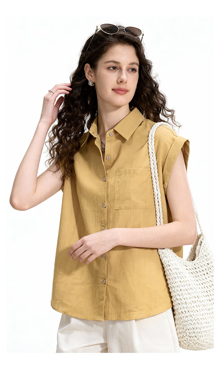 ENC Relaxed Fit Short Sleeve Shirt Gentle Elegant Casual Loose Versatile Women's Summer Slimming Top 9