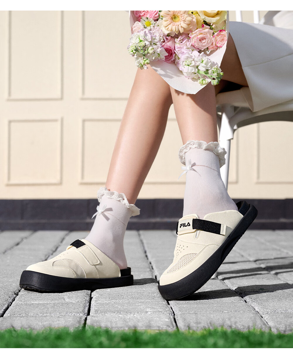 FILA Official Women's SMILA Sandals 2026 Summer Comfortable Birkenstock Style Slide Sandals Commuter Versatile Cool Slippers 16