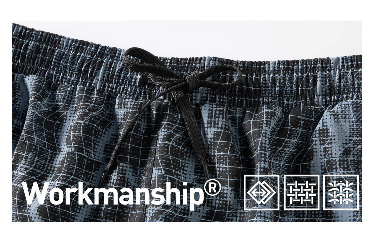 PUMA Men's Two-in-One Quick-Dry Hydrophobic Yarn Sun-Protective Plaid Drawstring Chlorine-Resistant Beach Swim Shorts 7
