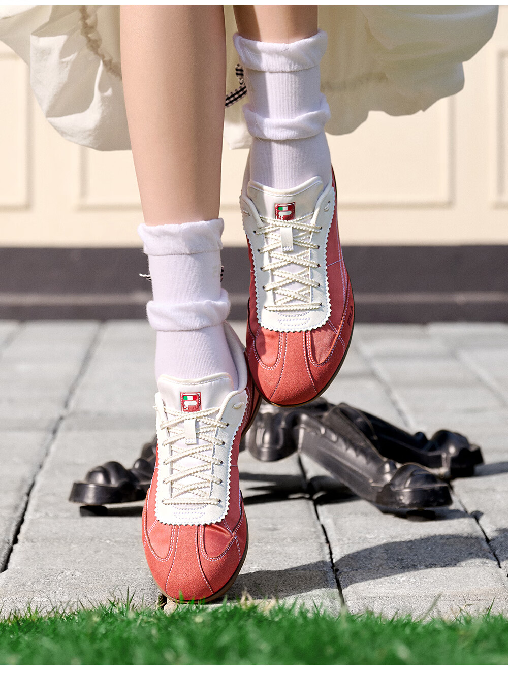 FILA Official Han So-hee Style Water Dance Shoes 1S Women's German Training Shoes 2026 Thin Sole Casual Sports Shoes 22