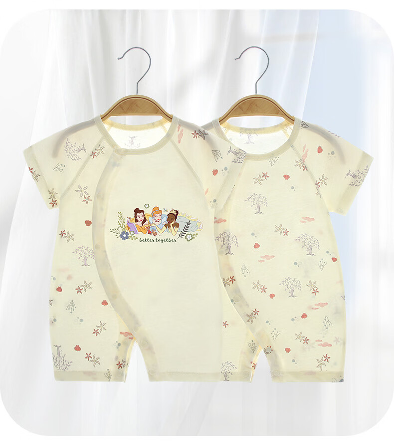 Disney 2-Piece Baby Summer Thin Newborn Romper Set A-Class Cotton Crawling Suit for Boys and Girls Full Moon Gift 18
