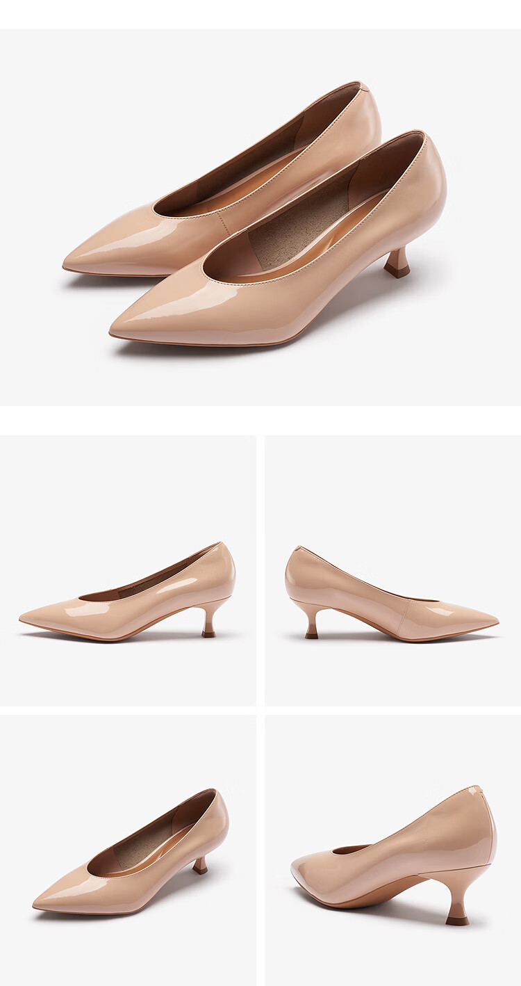 Laird 2026 New Comfortable Commuter Office Pointed Toe Lambskin Thin Heel Women's Pumps 52304 Truffle Black BKK 39 12