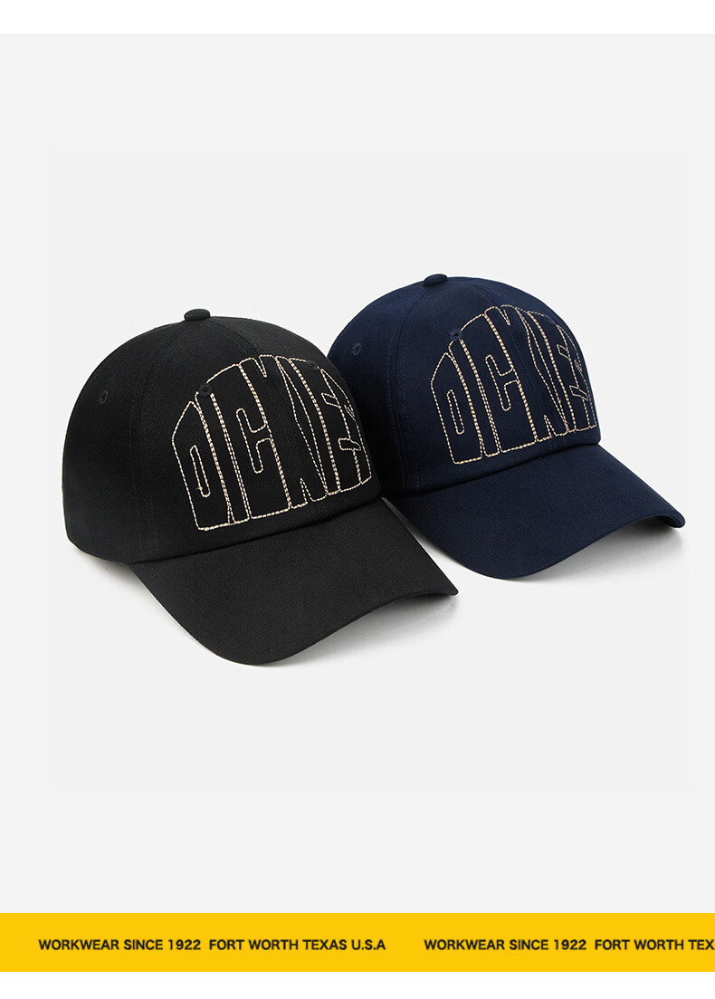 Dickies Unisex New Letter Baseball Cap Large Head Circumference Simple Sunshade Outdoor Sports Duckbill Hat Navy Blue 11