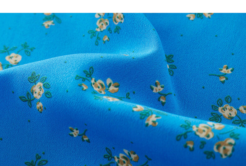 Sllsky Bright Klein Blue Floral A-Line Skirt for Women 2026 Summer Beach Vacation Style 25