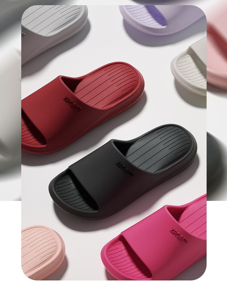 Beiduo Yang Cushioned EVA Non-Slip Indoor Bathroom Slippers for Men and Women, Off-White, Size 42-43 3