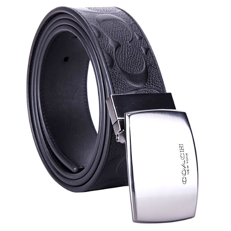 coach coach 蔻驰 奢侈品 皮带 男士针扣皮质印花 商务休闲腰带 f1