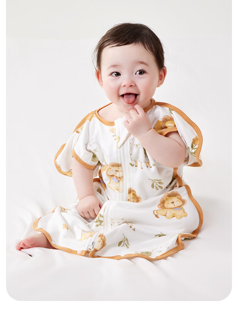 AIBEDILA Baby Anti-startle Sleeping Bag 0-6 Months Newborn Swaddle Sleeping Bag Chicken Wing Infant Sleep Sack M Size 16