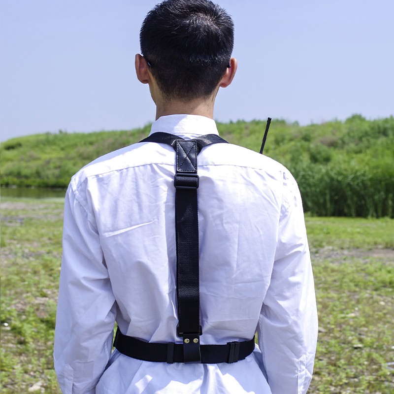 执法记录仪双肩背带对讲机肩带加长尼龙魔术贴款反光双肩背带