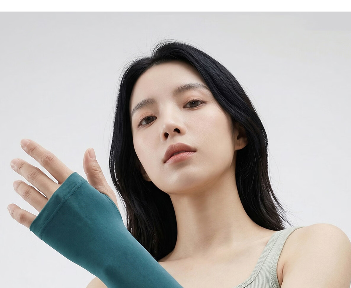 Dickies UPF50+ Sun Protection Ice Silk Arm Sleeves Unisex Summer UV Protection Breathable Cooling Cycling Sleeves White 16