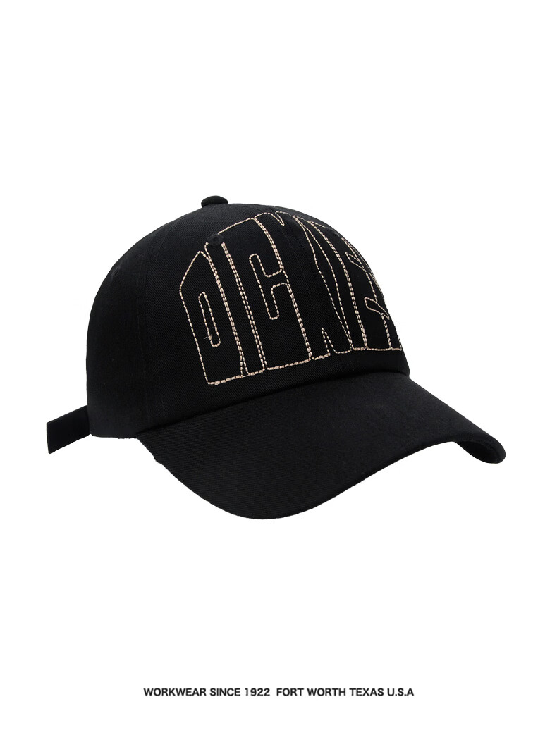 Dickies Unisex New Letter Baseball Cap Large Head Circumference Simple Sunshade Outdoor Sports Duckbill Hat Navy Blue 13