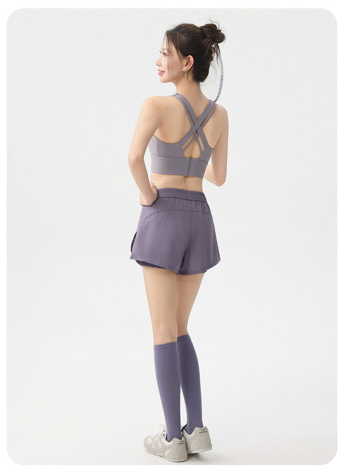 DRUR Women's Marathon Running Shorts Summer New High Waist Tummy Control Fake Two-Piece Anti-Exposure Fitness Sports Casual Pants 23