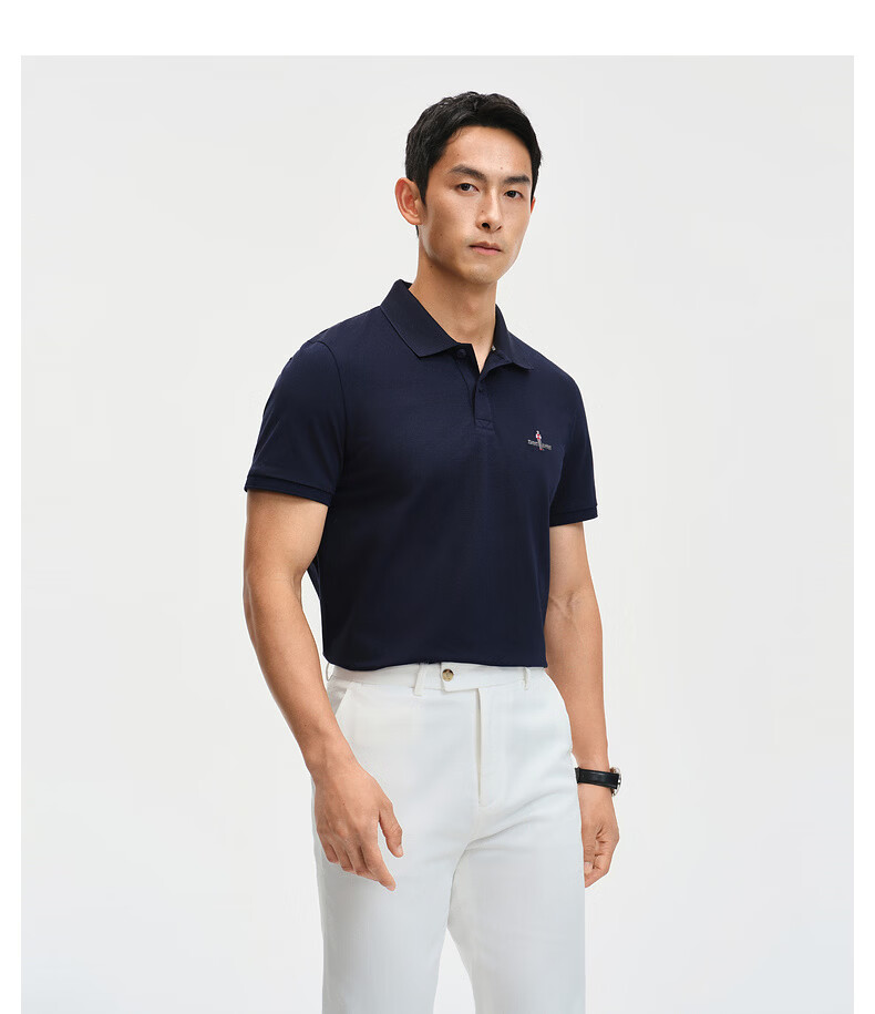 Biyinlefen [Ice Oxygen Bar] 2026 Spring Summer New Men's Casual Multi-Color Antibacterial Cooling Stretch Short Sleeve Polo Shirt T-Shirt 10
