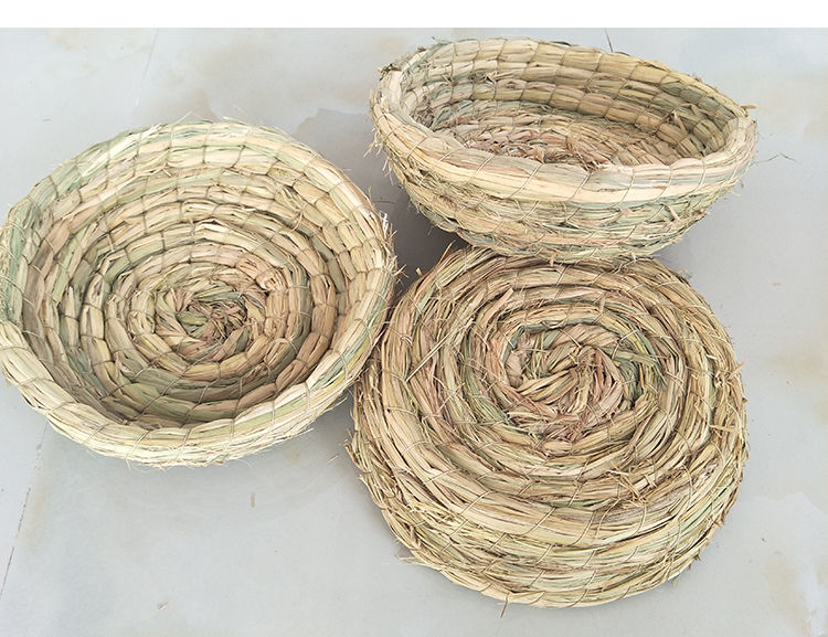 鸽子窝信鸽用品手工草编鸟窝蛋窝垫巢盆鸽子窝防侧翻繁殖鸟窝防侧翻