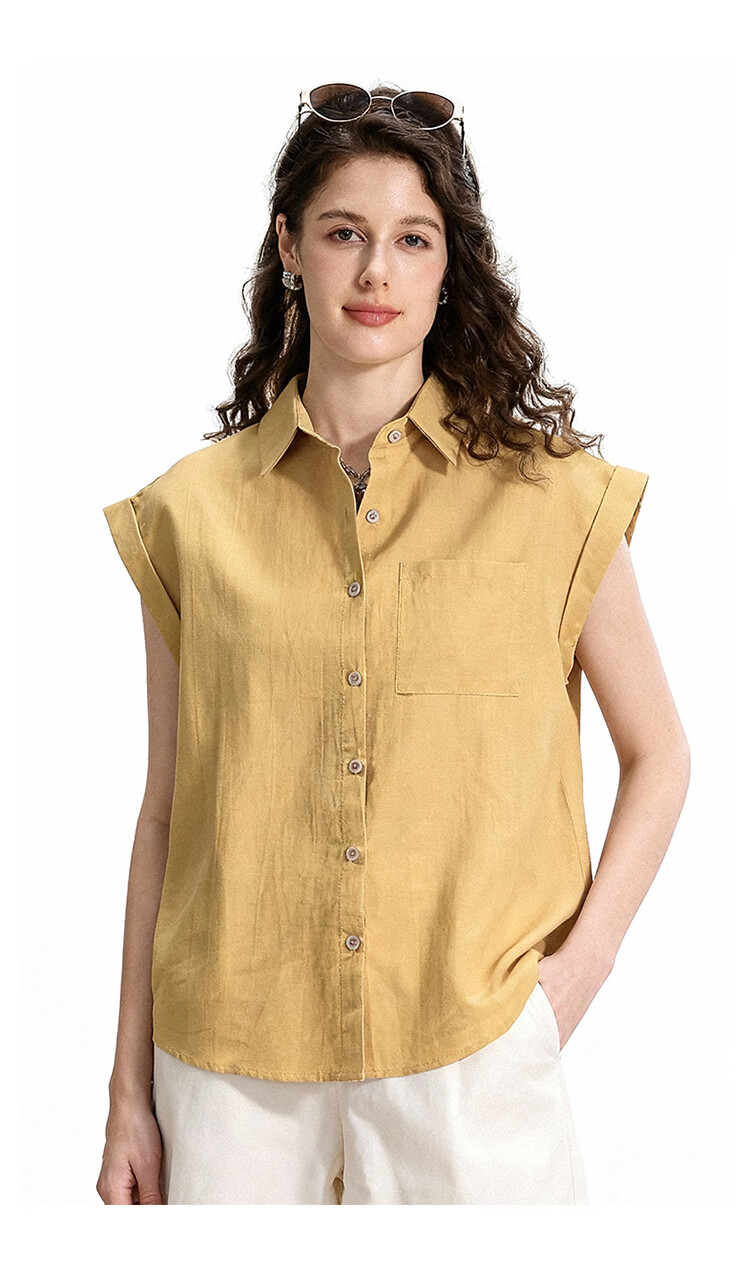 ENC Relaxed Fit Short Sleeve Shirt Gentle Elegant Casual Loose Versatile Women's Summer Slimming Top 18