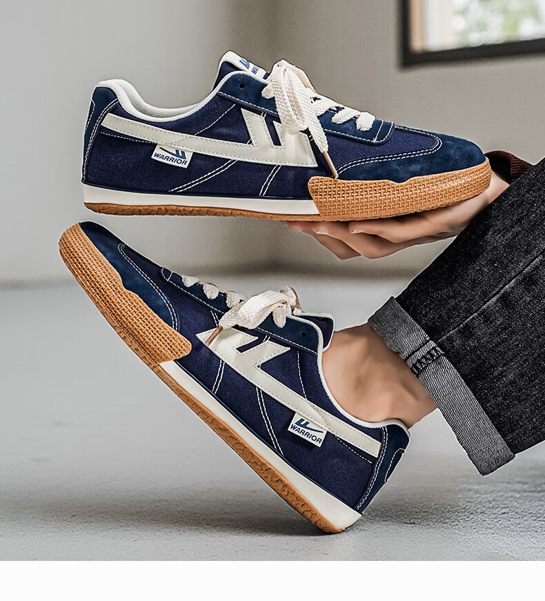 Warrior Official Canvas Shoes Men's Summer Low-top Training Shoes Men's Casual Sneakers 39 Beige 15