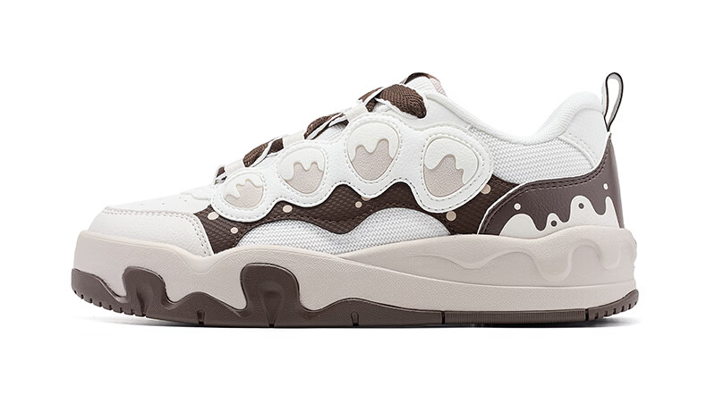 XTEP Cream Cocoa Women's Sneakers 2026 Summer New Thick Sole Height Increasing Casual Sports Shoes Authentic 5