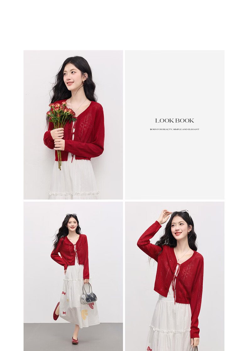 Sllsky Bright Dopamine Style Ice Silk Knit Cardigan Women Summer Thin Long Sleeve Sun Protection Shirt Cover-up 21