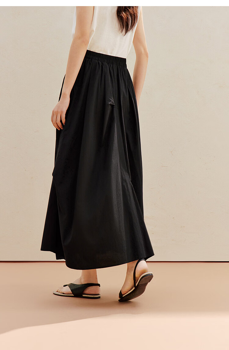 INMAN INMAN Fashion-Forward Blue And White Porcelain Klein Blue Irregular Midi Skirt, Summer 2026 Long Skirt, Klein Blue XL 18