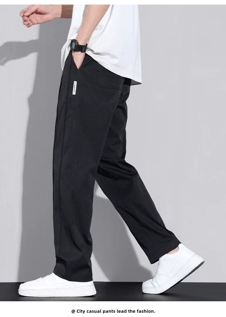 ROMON Men's Casual Ice Silk Summer Thin Pants 2026 New Quick-Dry Long Pants for Men 14