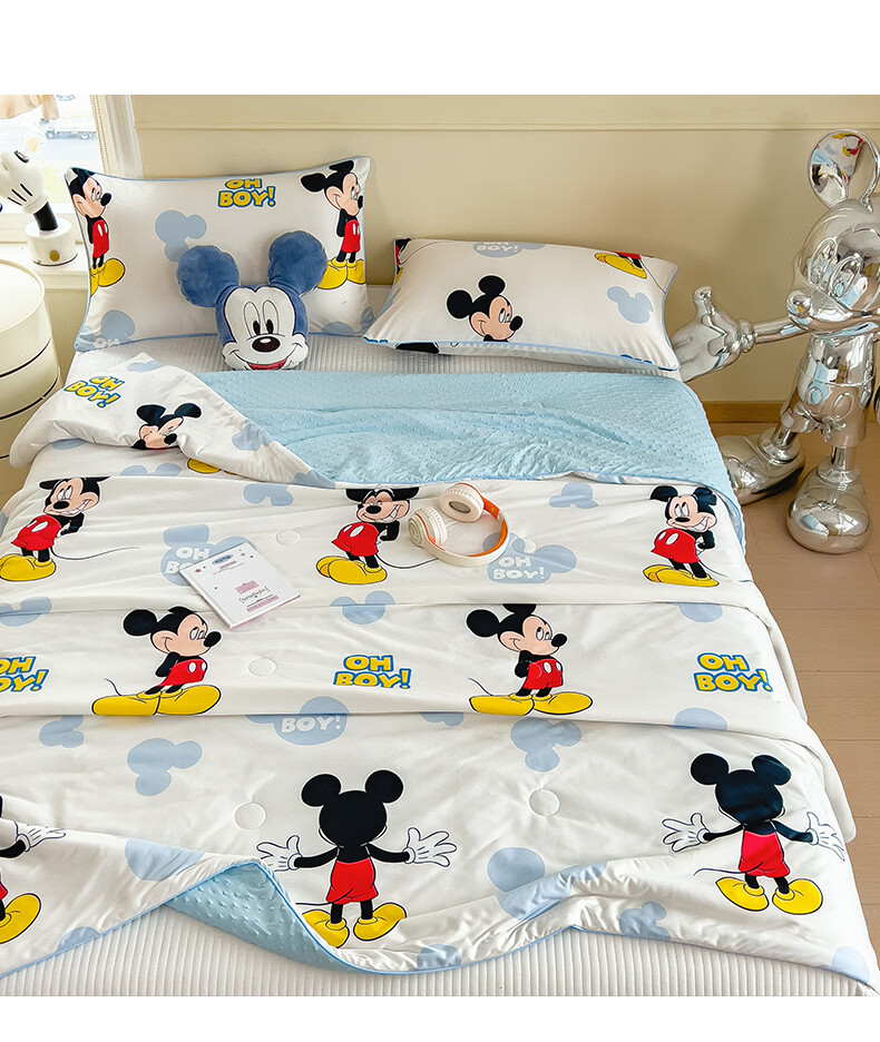 Disney Class A Knitted Cotton Dot Quilt Summer Cooling Blanket Air Conditioning Quilt Home Summer Quilt Machine Washable Thin Quilt for Naked Sleep Summer 15