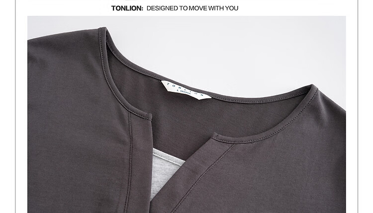 TonLion 2026 Summer Women's Color-Block Short Sleeve T-Shirt, Faux Two-Piece Spliced Casual Versatile Premium Women's Tee 23