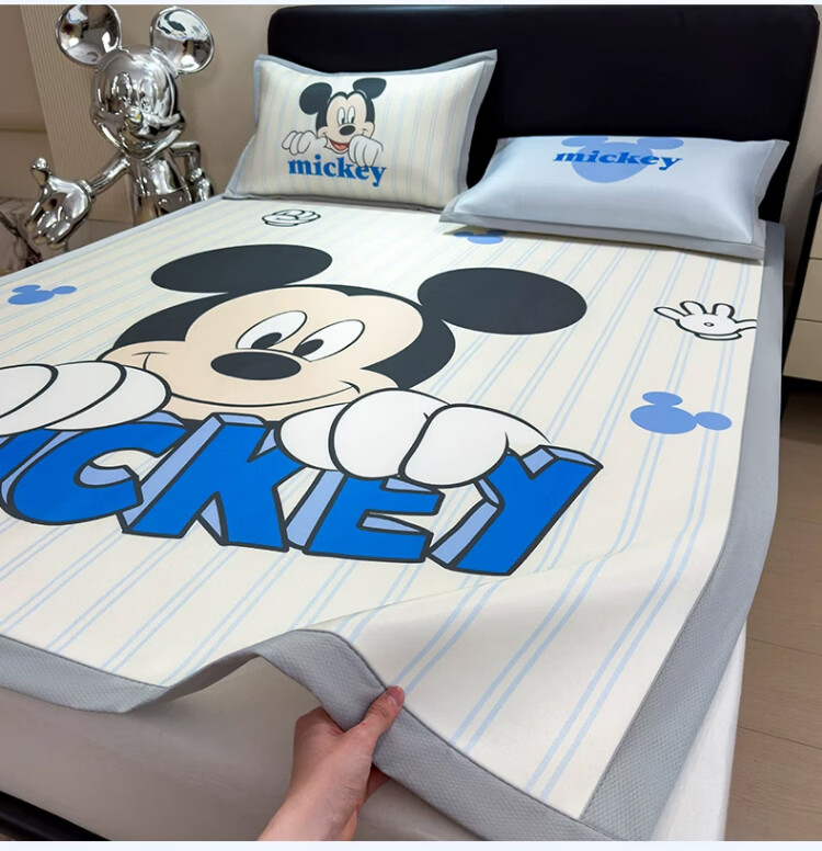Disney Summer Ice Silk Cooling Mat Cartoon Mickey Air Conditioning Soft Mat 180x200cm Home Machine Washable Cooling Air Conditioner Pad 14