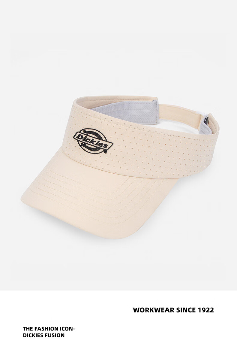 Dickies Breathable Open-Top Cap Unisex Summer New Sun Protection Outdoor Sports Casual Baseball Hat White 9