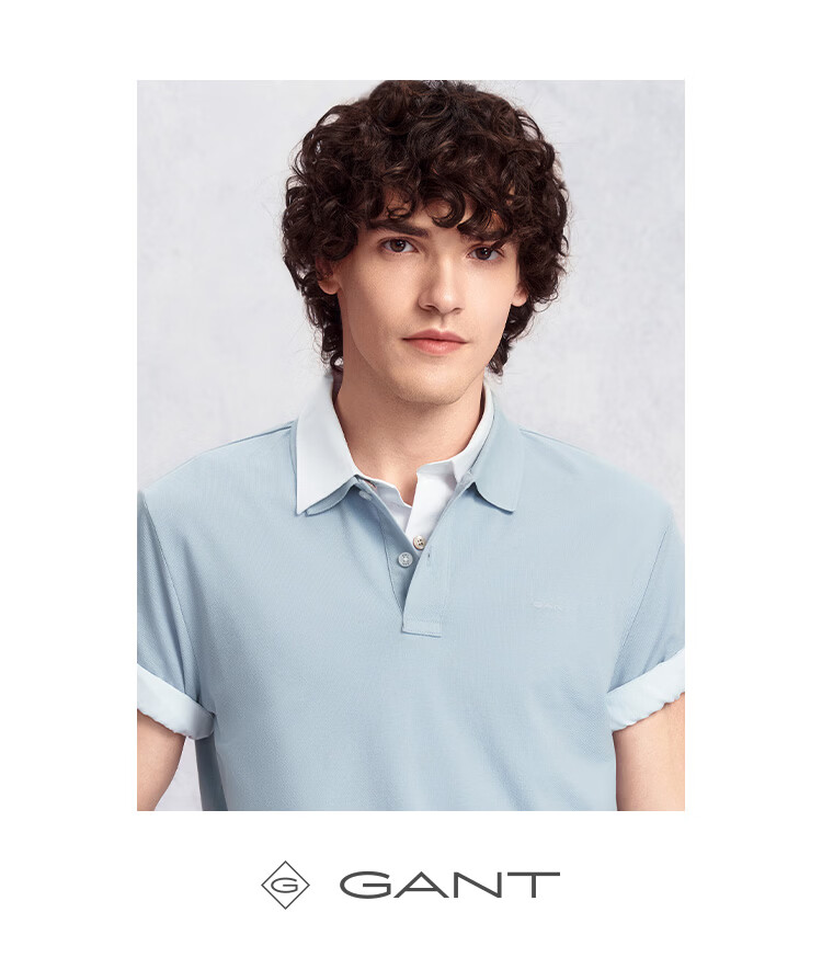 GANT Spring Summer Men's Pure Cotton Casual Polo Shirt with Turn-down Collar Commuting Short Sleeve 300-Dark Green XL 5