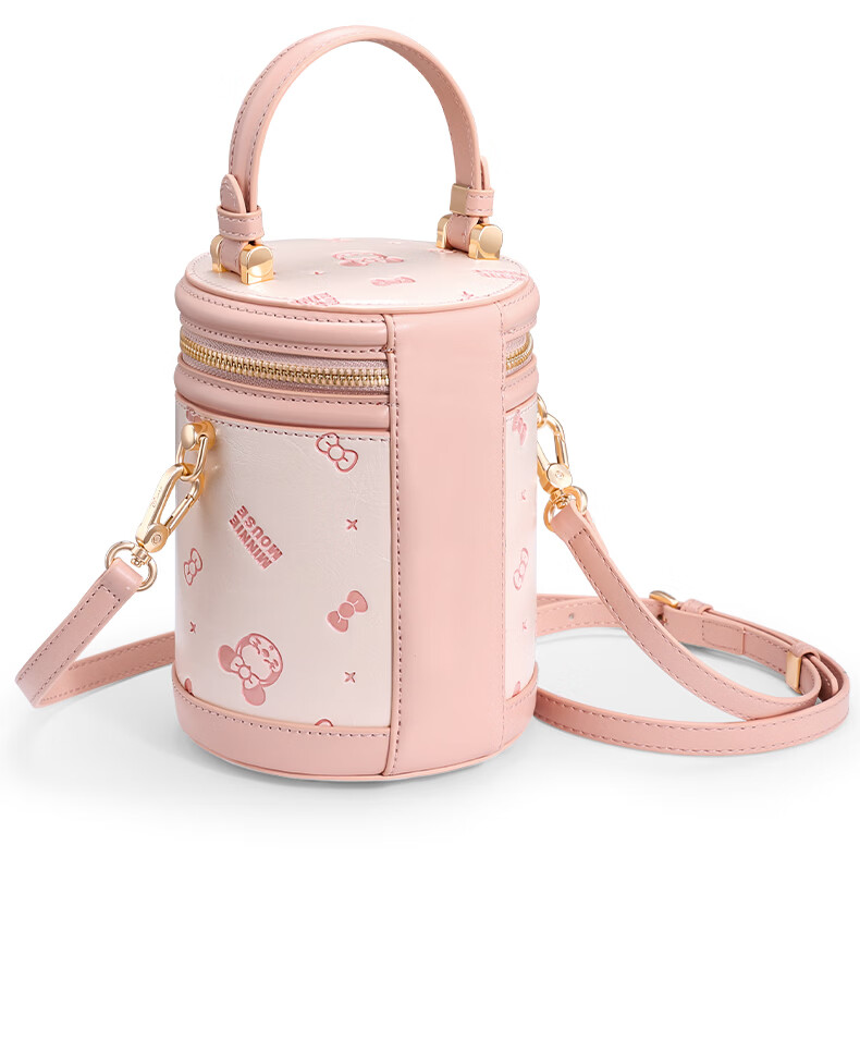 Disney 2026 New Niche Bucket Bag Women's Handbag Crossbody Lucky Round Bucket Bag Birthday Gift for Girlfriend 19