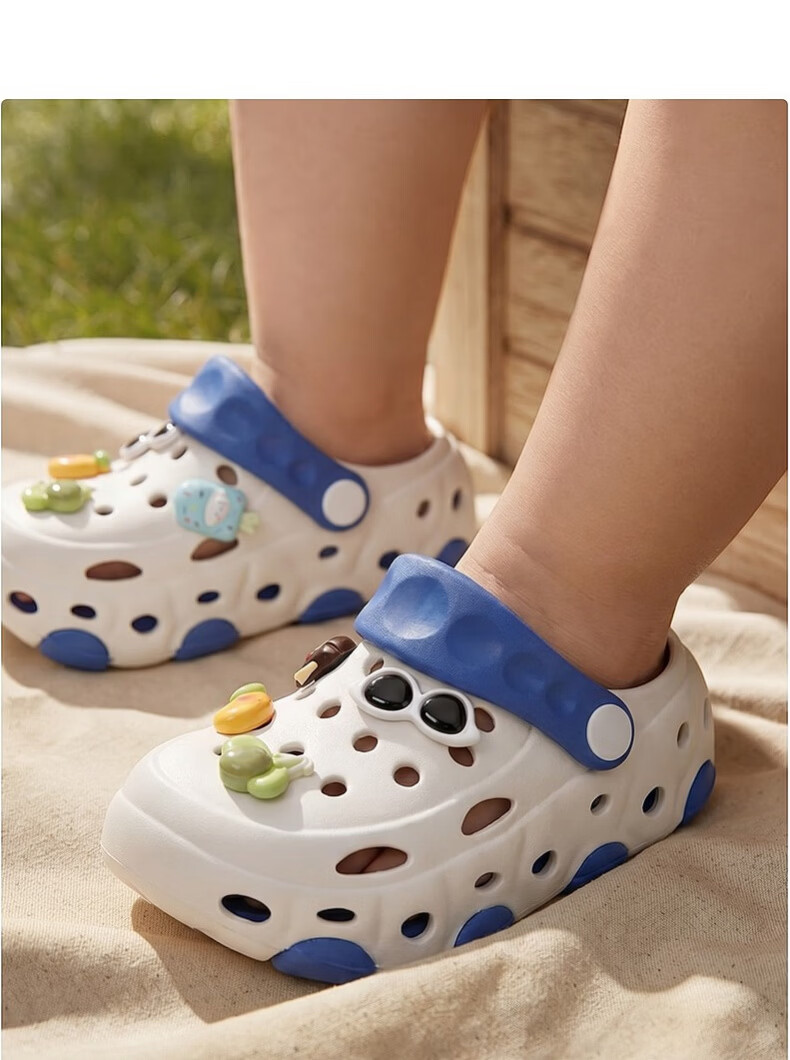YUZHAOLIN Kids Clog Shoes Boys Girls Lightweight Closed-Toe Sandals for Students 22