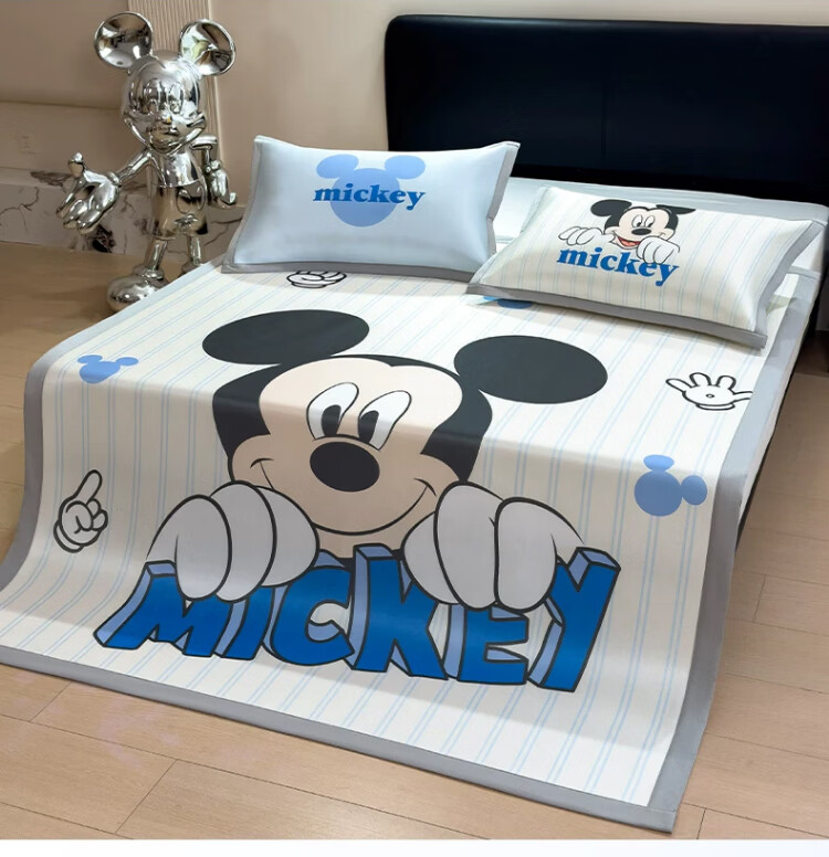 Disney Summer Ice Silk Cooling Mat Cartoon Mickey Air Conditioning Soft Mat 180x200cm Home Machine Washable Cooling Air Conditioner Pad 16