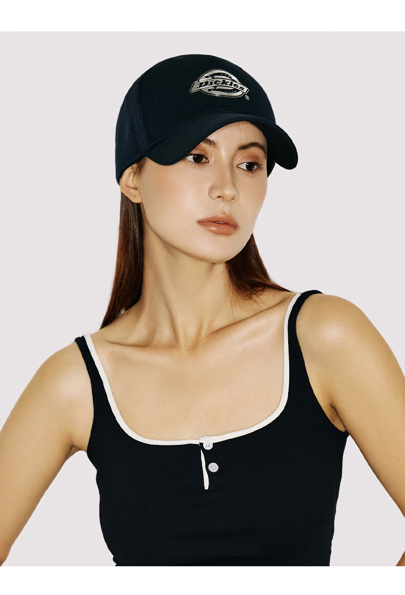 Dickies American Style Hard Top Baseball Cap Unisex Large Head Size Slim Face Deep Brim Four Seasons Sun Protection Duckbill Hat Navy Blue 7
