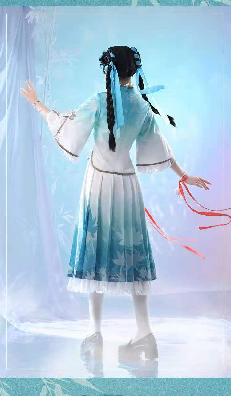 西施cos服诗语江南cos民国风少女游戏毕业cosplay全套装西施衣服配饰s