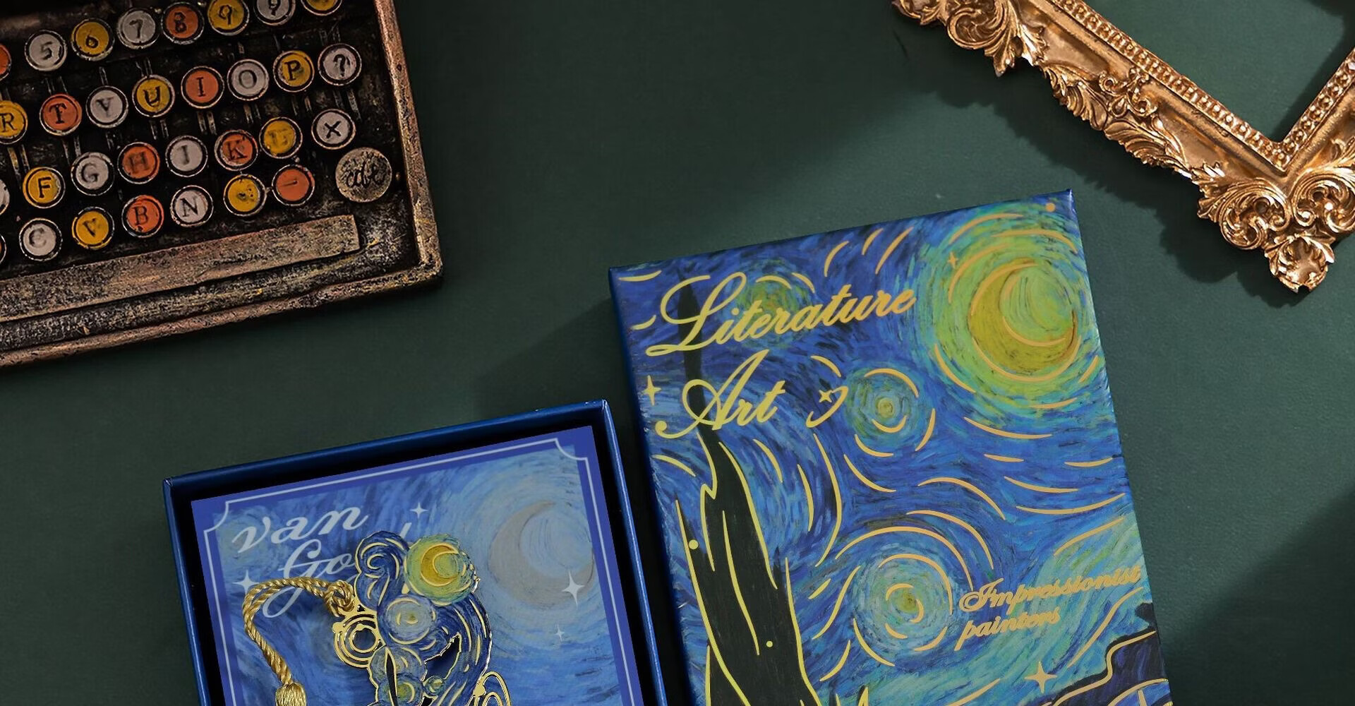 Tianshun Oil Painting Bookmark Premium Exquisite Metal Van Gogh Bookmark Classical Creative High-Value Birthday Gift for Girls Cultural and Creative Student School Reward Simple Packaging Blooming Apr 7