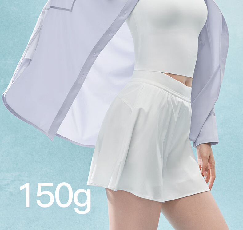 MissWiss Qi Wei Style Women's Loose Fit Breathable UV Protection Shirt Cloud Dance White L 15
